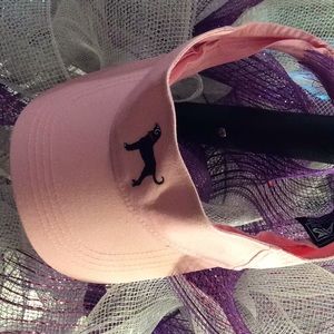 Pink black dog visor